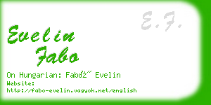 evelin fabo business card